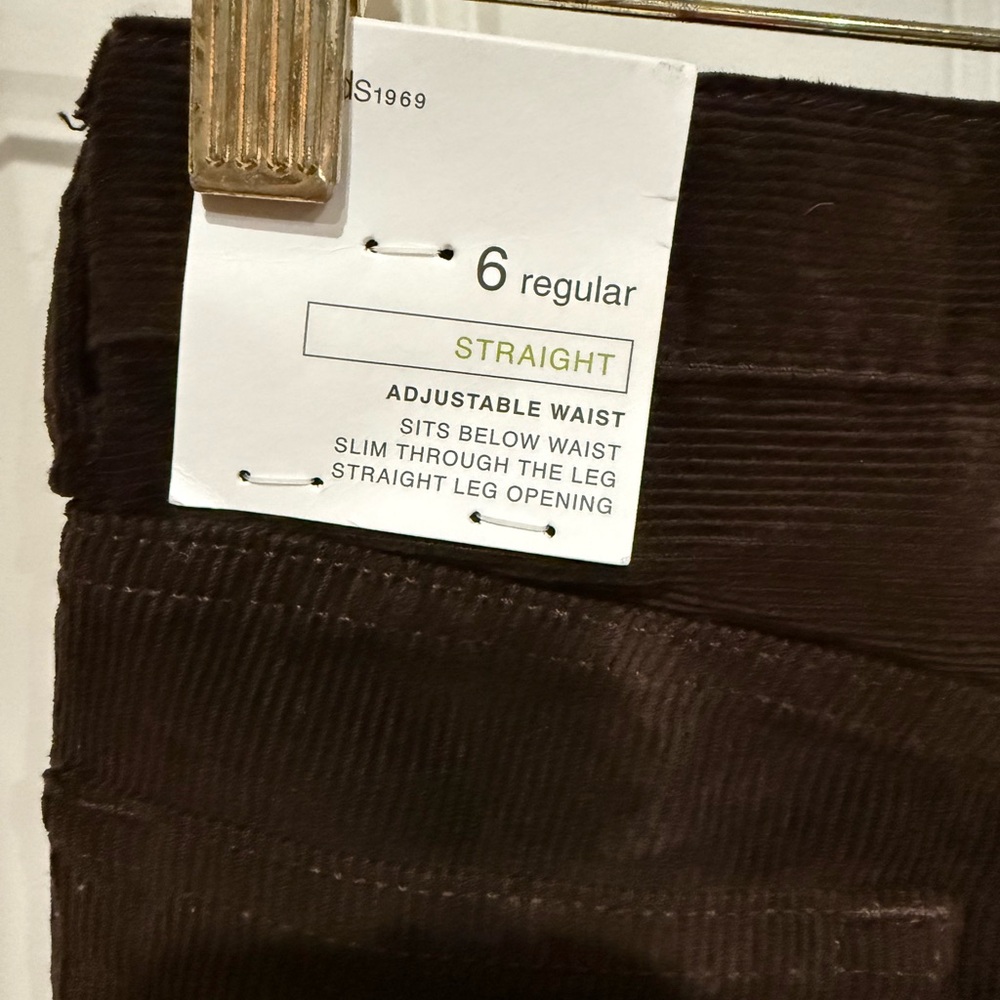 GAP Kids 6 regular  Dark Brown Corduroy Pants - straight leg adjustable waist